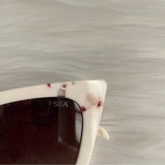 Anthropologie X I-SEA Lucy Polarized Sunglasses Cream NWT - Picture 5 of 14